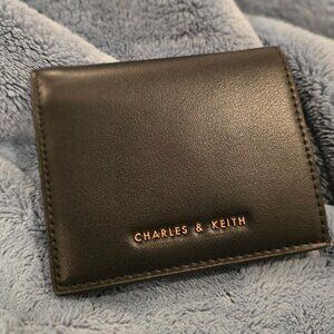 Charles & Kieth Small CK Folding short Clip Leather Wallet